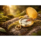 Kép 8/8 - J35 összecsukható zsebiránytű, arany színű