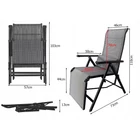 Kép 11/16 - Összehajtható kerti nyugágy állítható háttámlával