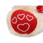 Kép 3/13 - Plüss medve szívekkel, krém színű