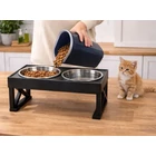 Kép 13/13 - Dupla etetőtál kutyáknak és macskáknak kihajtható lábakkal