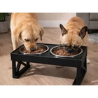 Kép 2/13 - Dupla etetőtál kutyáknak és macskáknak kihajtható lábakkal
