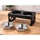 Kép 3/13 - Dupla etetőtál kutyáknak és macskáknak kihajtható lábakkal