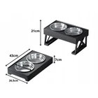 Kép 5/13 - Dupla etetőtál kutyáknak és macskáknak kihajtható lábakkal