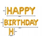 Kép 5/11 - HAPPY BIRTHDAY feliratú fólia lufik születésnapi partihoz, aranysárga