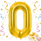 Kép 1/8 - 0-ás számú fólia lufi születésnapra, aranysárga, 46 x 65 cm
