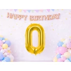 Kép 3/8 - 0-ás számú fólia lufi születésnapra, aranysárga, 46 x 65 cm