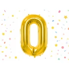 Kép 4/8 - 0-ás számú fólia lufi születésnapra, aranysárga, 46 x 65 cm