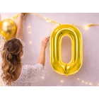 Kép 7/8 - 0-ás számú fólia lufi születésnapra, aranysárga, 46 x 65 cm