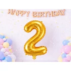 Kép 3/8 - 2-es számú fólia lufi születésnapra, aranysárga, 42 x 70 cm