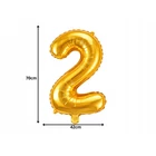 Kép 5/8 - 2-es számú fólia lufi születésnapra, aranysárga, 42 x 70 cm