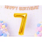 Kép 3/8 - 7-es számú fólia lufi születésnapra, aranysárga, 48 x 70 cm