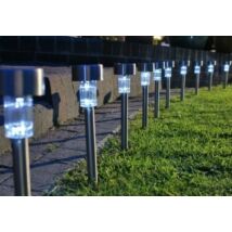 10 db napelemes kerti lámpa (inox)