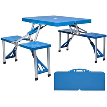 Kemping összecsukható asztal és székek