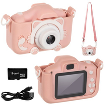 Gyermek fényképezőgép HD képernyővel (1080P 16 GB) rózsaszín