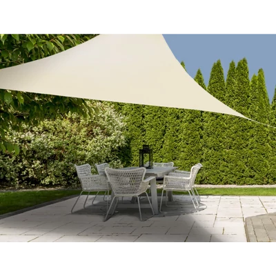 Vízálló prémium napvitorla világos homok színben 3X3X3 méter