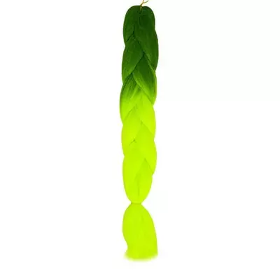 Szintetikus hajfonat - neon zöld / zöld