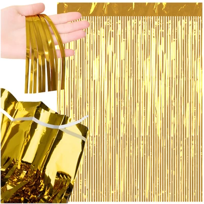 Dekoratív függöny 2x1m arany