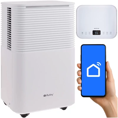 RUHHY DRYZIX Párátlanító – 12 L/nap, Wi-Fi vezérlés, Hygrosztát