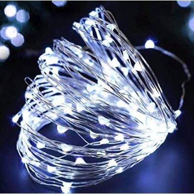100 micro LED-es hideg fehér fényfüzér