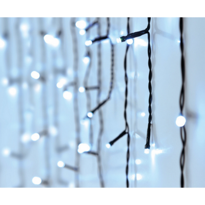180 LED-es prémium kültéri jégcsap fényfüzér-hideg fehér