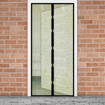 Mágneses szúnyogháló függöny ajtóra (100 x 210 cm, Virág mintás)