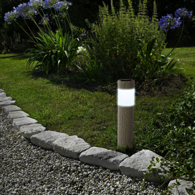 LED-es napelemes lámpa (kőmintás, műanyag)