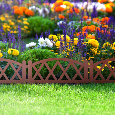 Virágágyás szegély / kerítés (60 x 24 cm, Terrakotta)