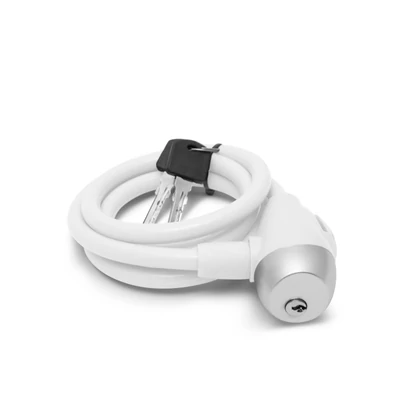 Kerékpár sodrony lakat, 10 mm / 120 cm, fehér