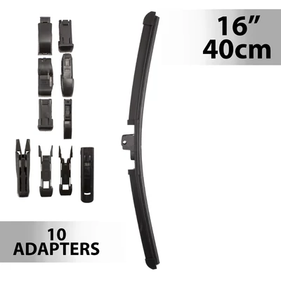 Ablaktörlő 16"/40 cm - 10 db adapterrel