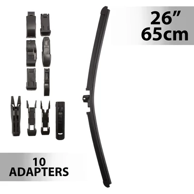 Ablaktörlő 26"/65 cm - 10 db adapterrel