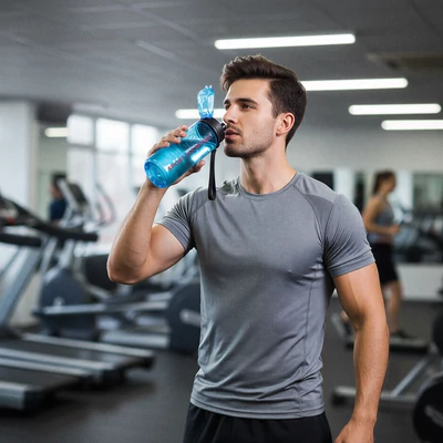 Sport kulacs (műanyag, átlátszó, 600 ml, 3 színben)