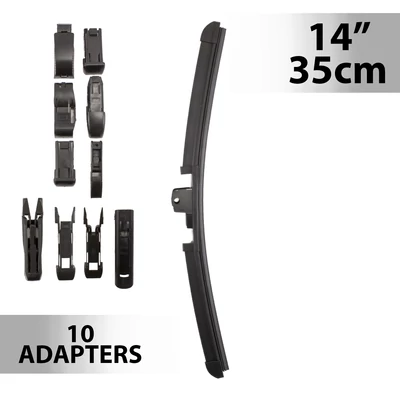 Ablaktörlő 14"/35 cm - 10 db adapterrel