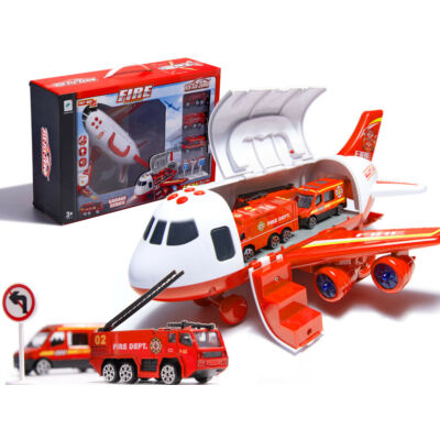 Tűzoltóautó szállító játék repülőgép