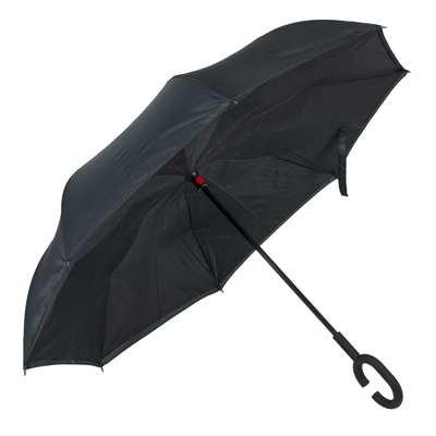 Fordítva összehajtható esernyő (Fekete)