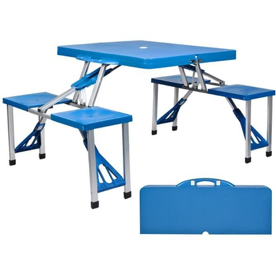 Kemping összecsukható asztal és székek