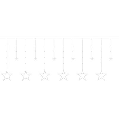 138LED csillag fényfüggöny  - hideg fehér