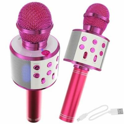 Karaoke mikrofon hangszóróval (magenta)
