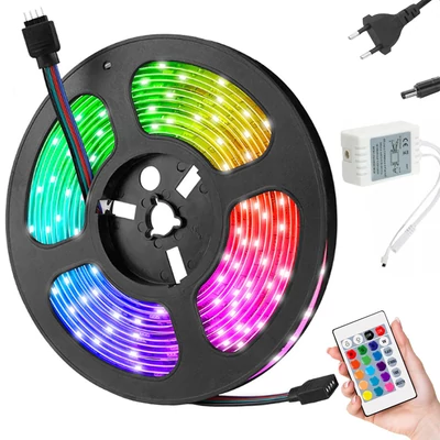 SMD 5050 RGB LED szalag készlet 4,5 m vízálló