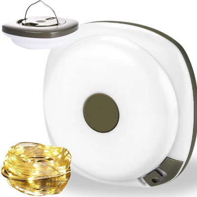 LED-es, újratölthető kemping lámpa, 8 m