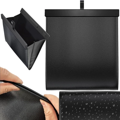 Autós szemetes tartó műbőrből