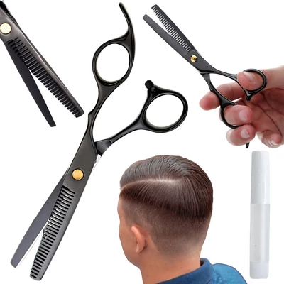 Professzionális ritkító fodrászolló, 17 cm