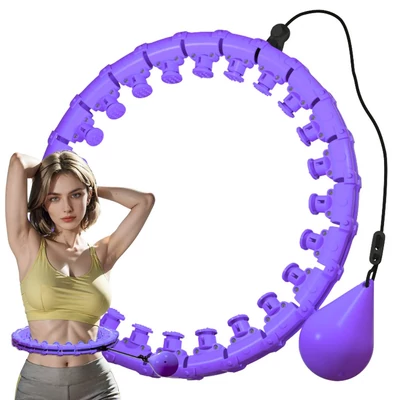 Súlyozott, edzéstámogató hulahopp karika, lila