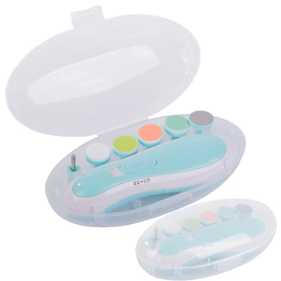 Elektromos körömvágó gyermekeknek és felnőtteknek, kék