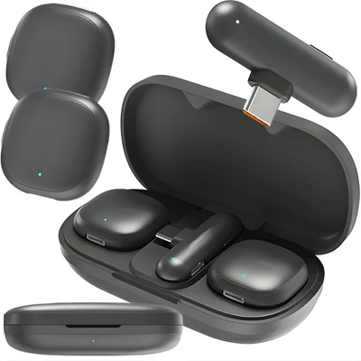 Vezeték nélküli csiptetős mikrofon UCB-C vevőkészülékkel, 2 db