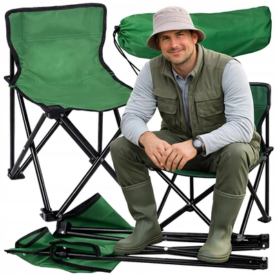 Összecsukható horgászszék, zöld