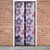 Mágneses szúnyogháló függöny ajtóra (100 x 210 cm, színes virágos