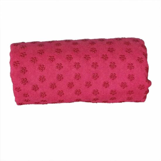 Csúszásgátlós jóga törölköző, ajándék táskával (rózsaszín)