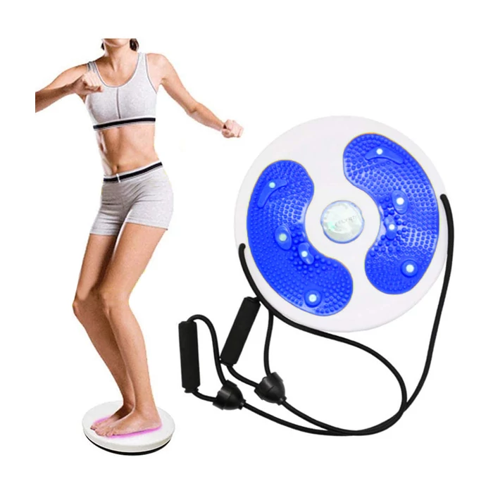 Fitnesz korong gumikötelekkel kék