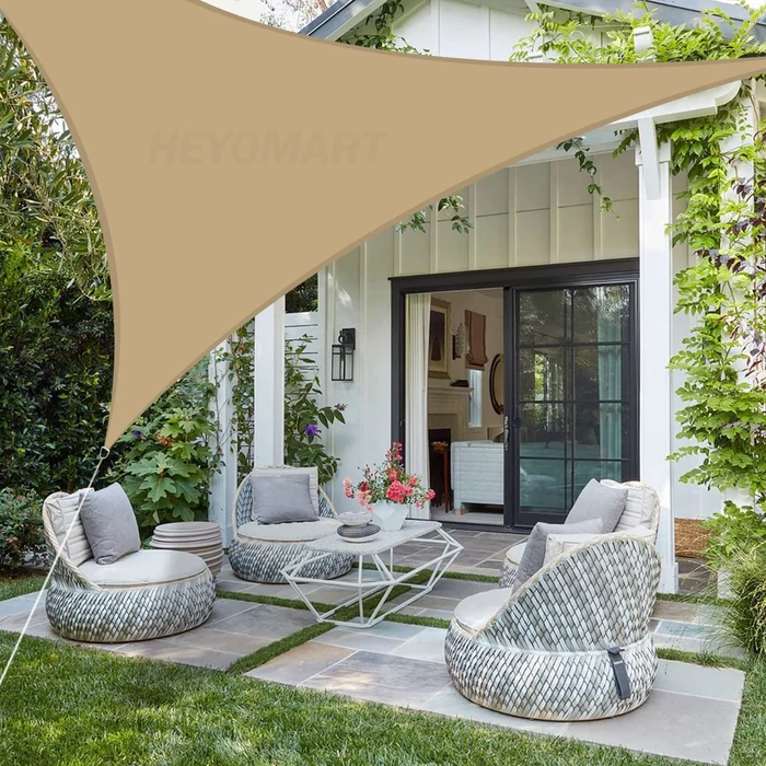 Prémium napvitorla (homok színben, 3,6 x 3,6 x 3,6 méteres)