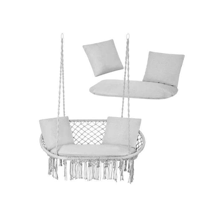 Dupla hintaágy párnaszett – 3 részes szürke